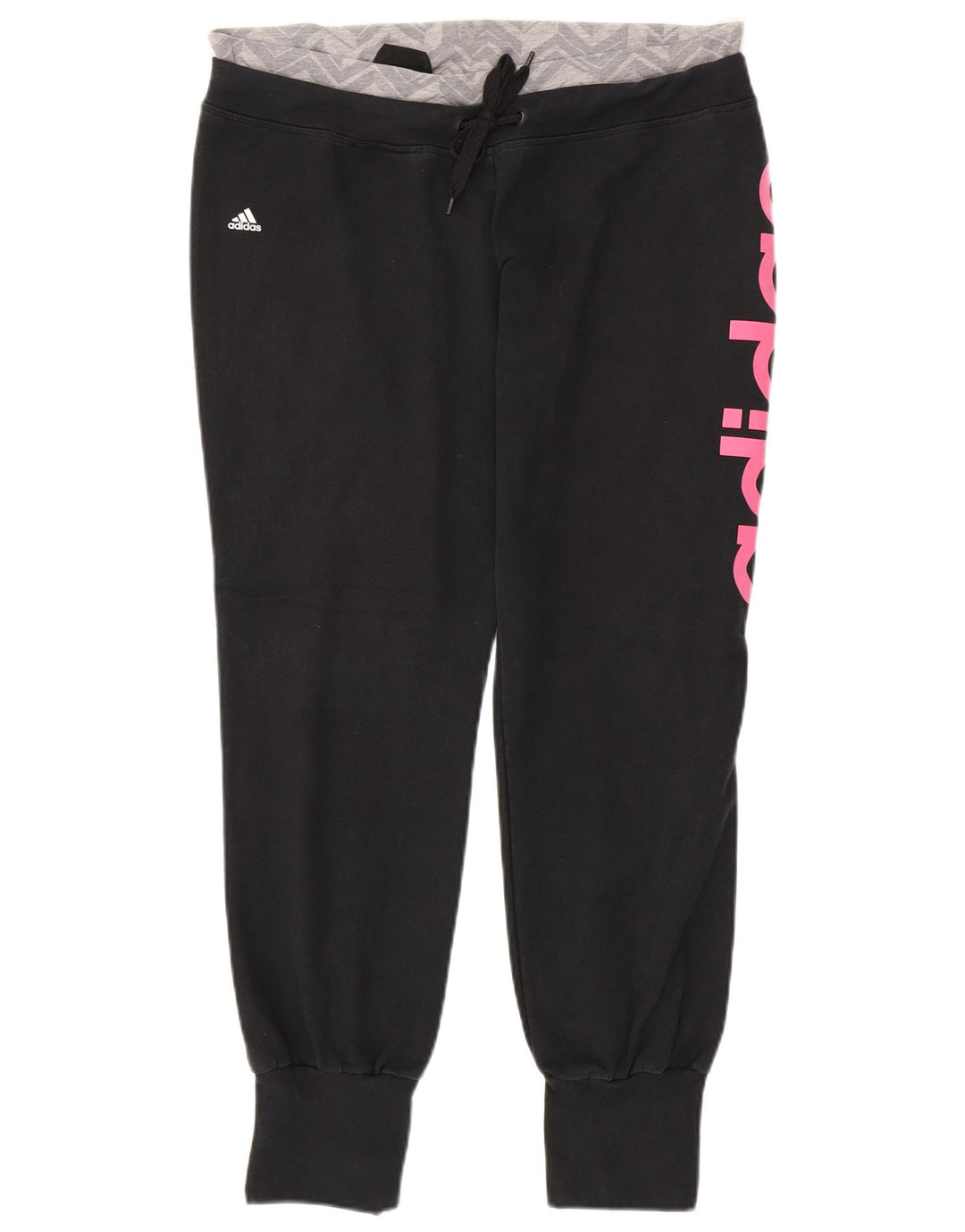 Pantaloni da tuta da donna ADIDAS Climalite Joggers UK 16/18 Large Nero