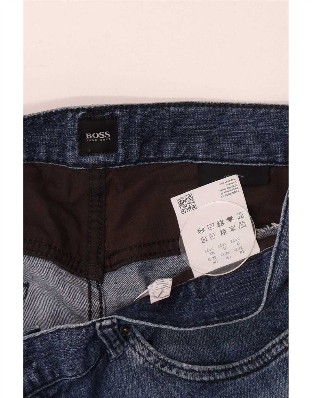 Jeans slim elasticizzati da uomo Hugo Boss W34 L32 cotone blu