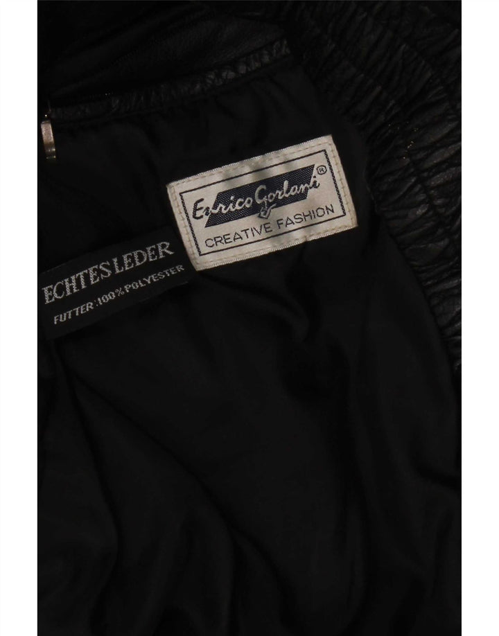 Gilet in pelle da donna Enrico Gorlani UK 38 medio nero