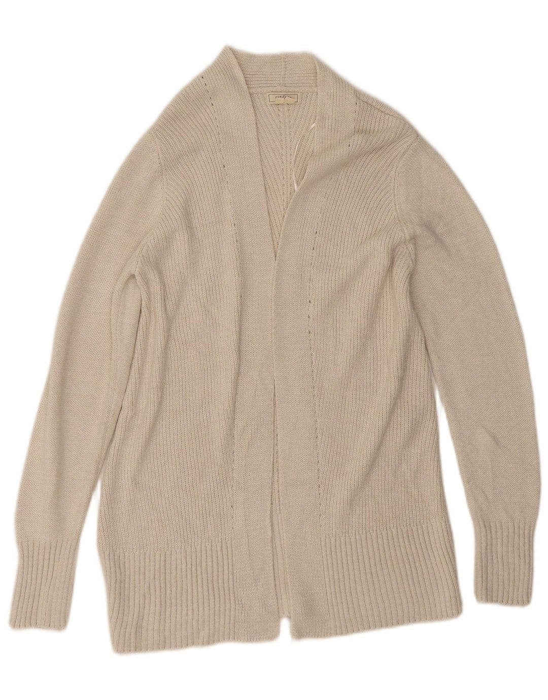 Maglione cardigan aperto da donna Fat Face UK 10 piccolo acrilico beige