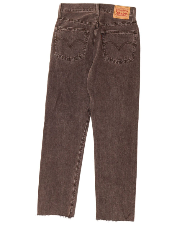 Jeans dritti Levi's 501 da donna W25 L28 cotone grigio