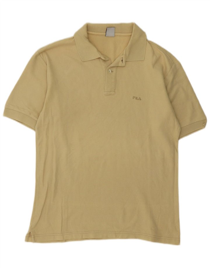 Polo Fila Uomo Regular Fit IT 46 Small Giallo Cotone
