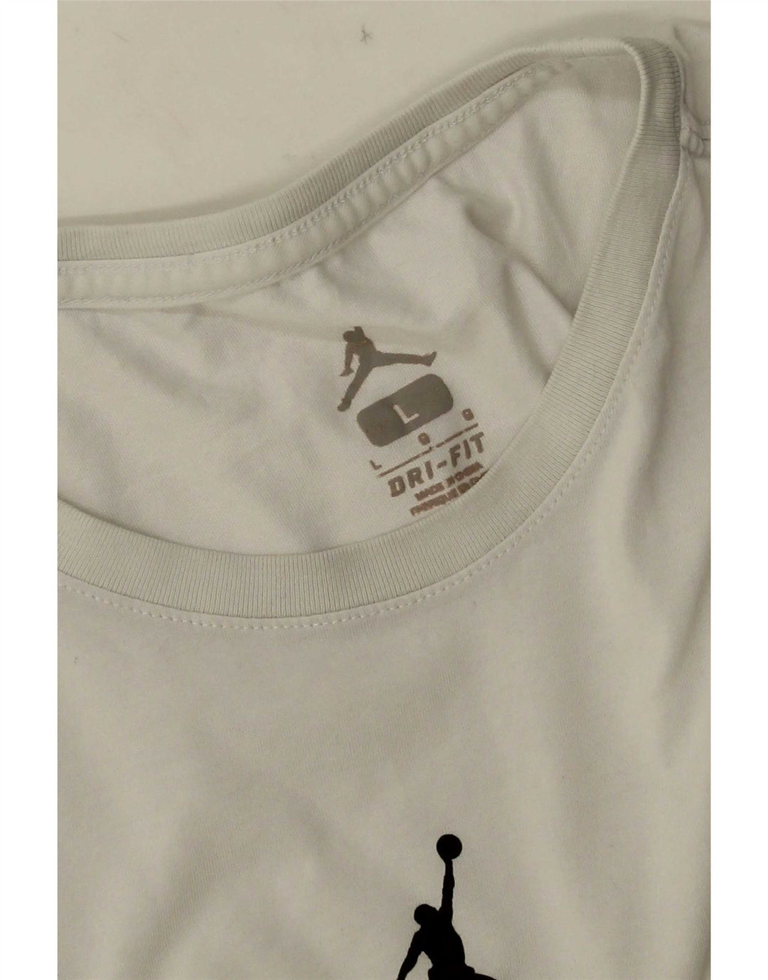 T-shirt Jordan Dri Fit da uomo grande bianca