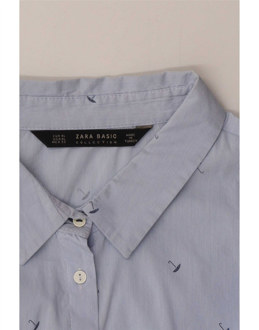 Camicia Zara da donna con motivo astratto UK 18 XL Blu