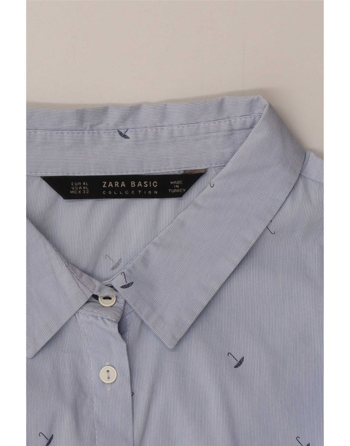 Camicia Zara da donna con motivo astratto UK 18 XL Blu