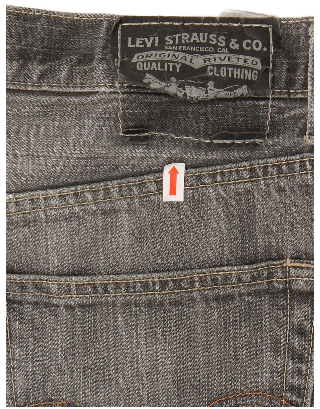LEVI'S Jeans dritti da uomo 505 W33 L30 Cotone grigio
