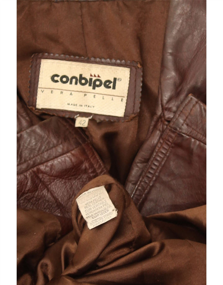 Giacca In Pelle Donna Conbipel IT 42 Pelle Marrone Medio