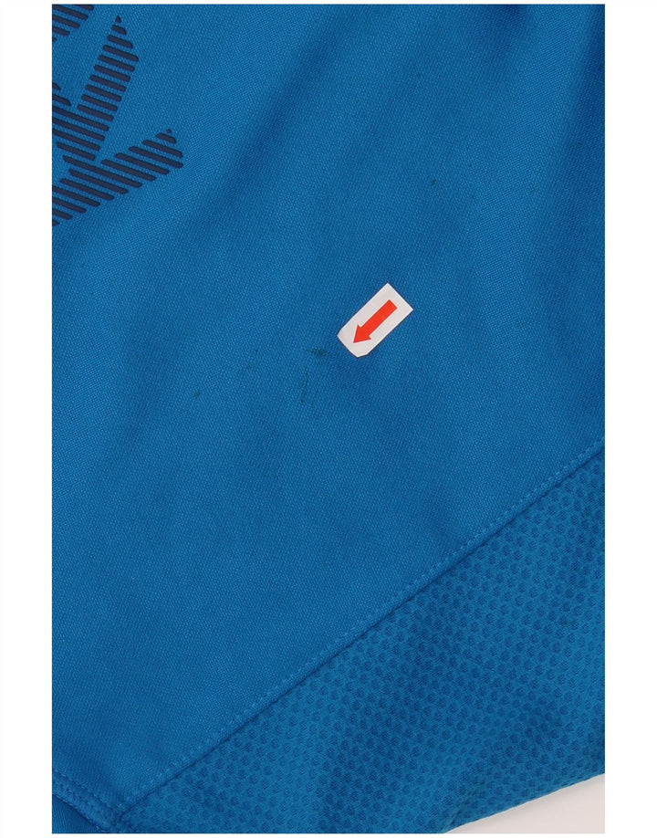 Felpa con cappuccio grafica da uomo REEBOK XL blu poliestere