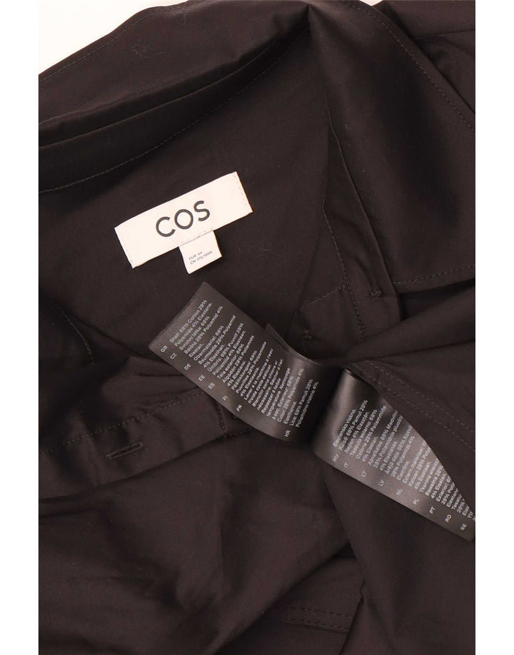 Abito a trapezio a maniche lunghe da donna Cos EU 44 cotone nero medio