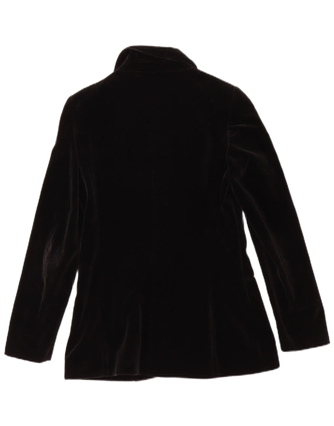 Giacca blazer in velluto a 5 bottoni vintage da donna IT 42 cotone nero medio