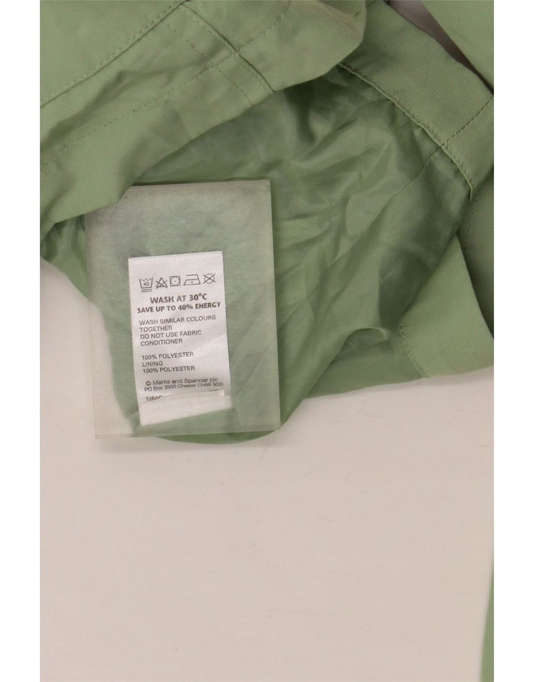 Giacca pratica con cappuccio da donna Marks & Spencer UK 14 Large Verde Poliestere