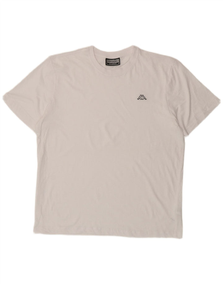 T-shirt da uomo KAPPA Top XL in cotone bianco