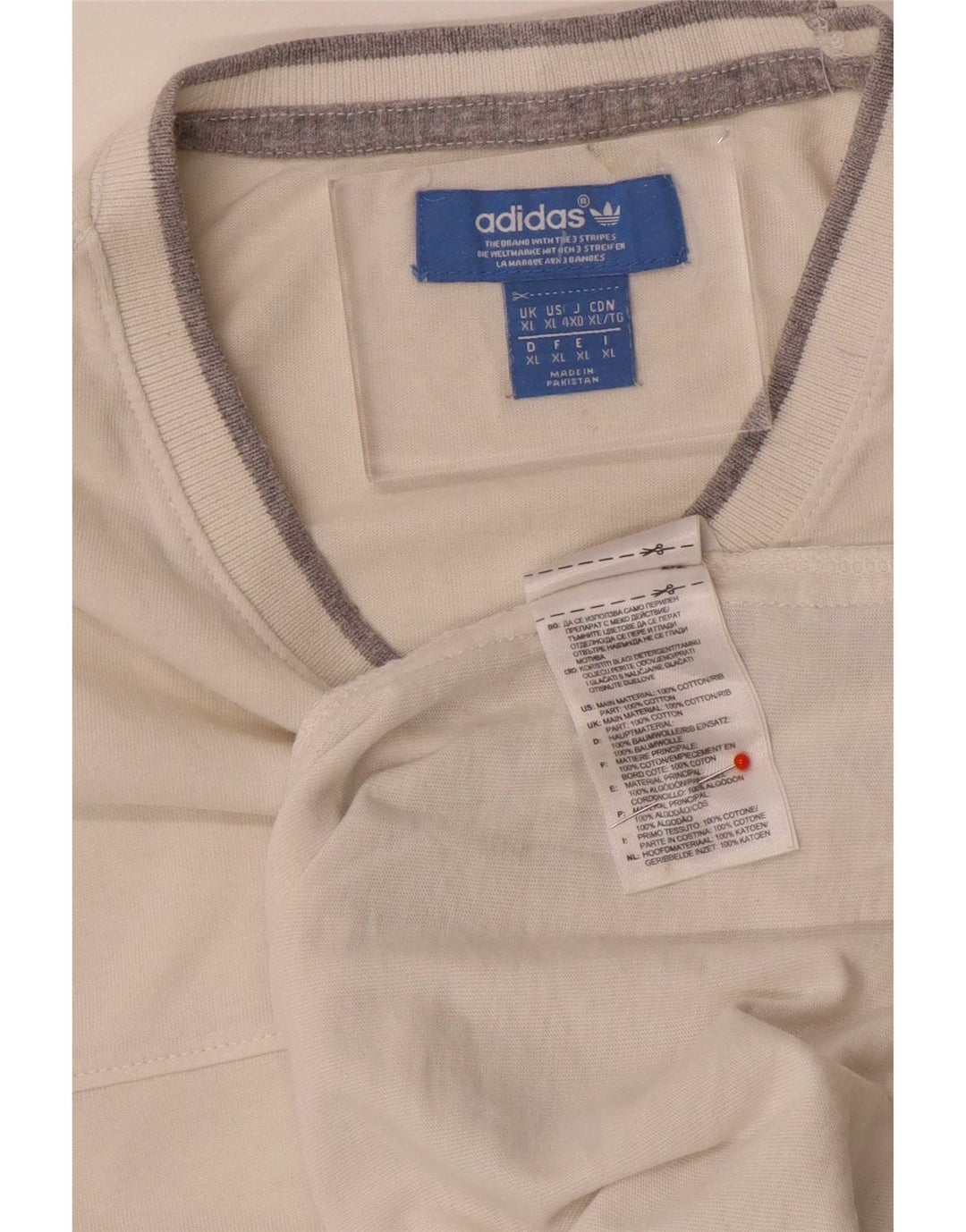 T-shirt da uomo Adidas Top XL in cotone bianco