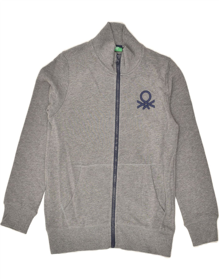 BENETTON Boys Tracksuit Top Jacket 8-9 Years Large  Grey Cotton | Vintage Benetton | Thrift | Second-Hand Benetton | Used Clothing | Messina Hembry 