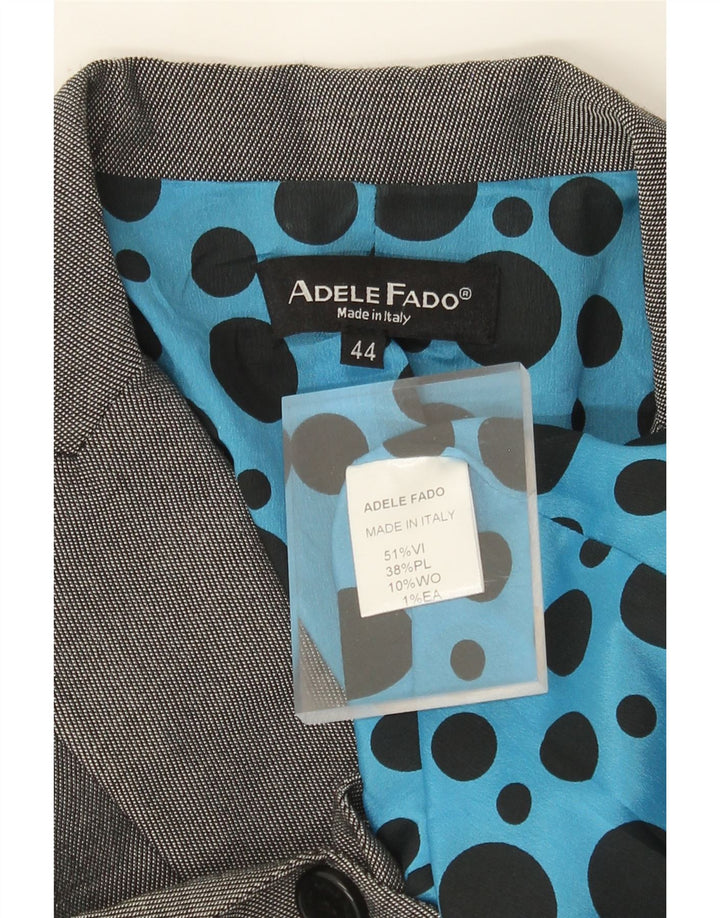 Giacca blazer a 1 bottone da donna Adele Fado IT 44 Lana grigio medio