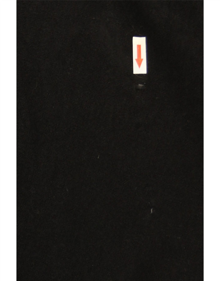Cappotto poncho vintage con cappuccio aperto da donna, taglia unica, nero