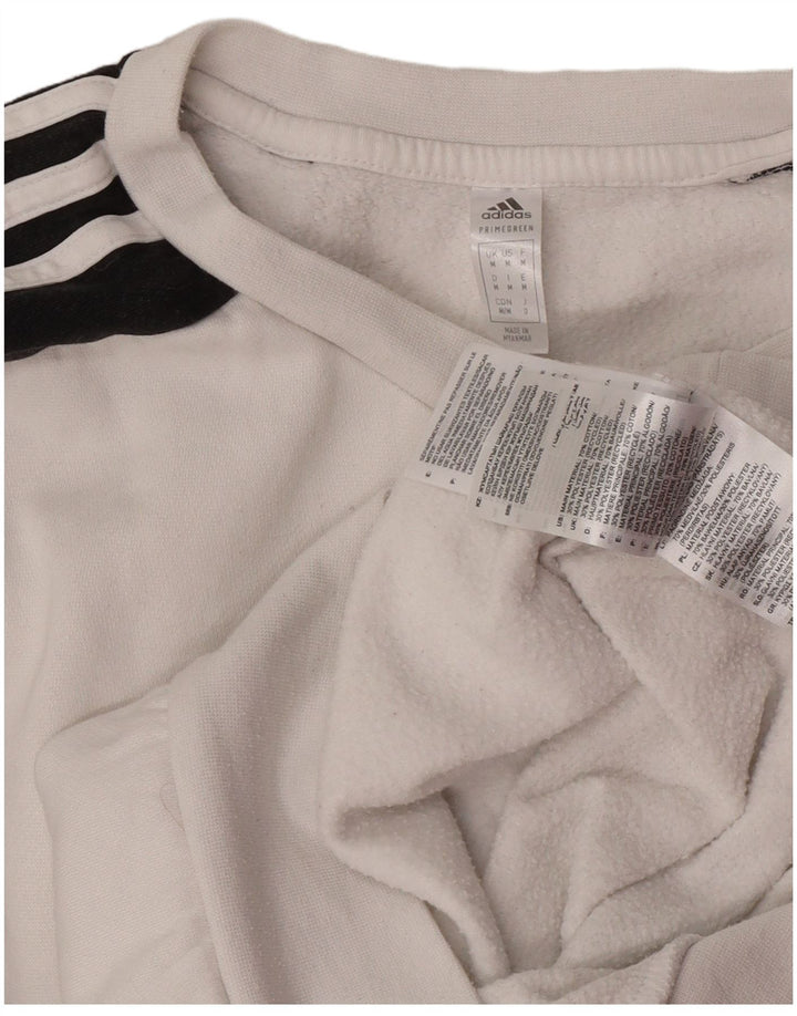 Felpa Adidas Uomo Maglione Cotone Bianco Medio