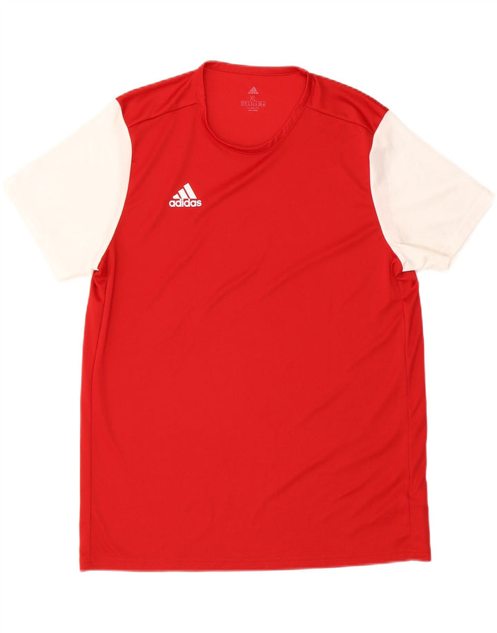 T-shirt ADIDAS da uomo Climalite Top XL Poliestere color block rosso