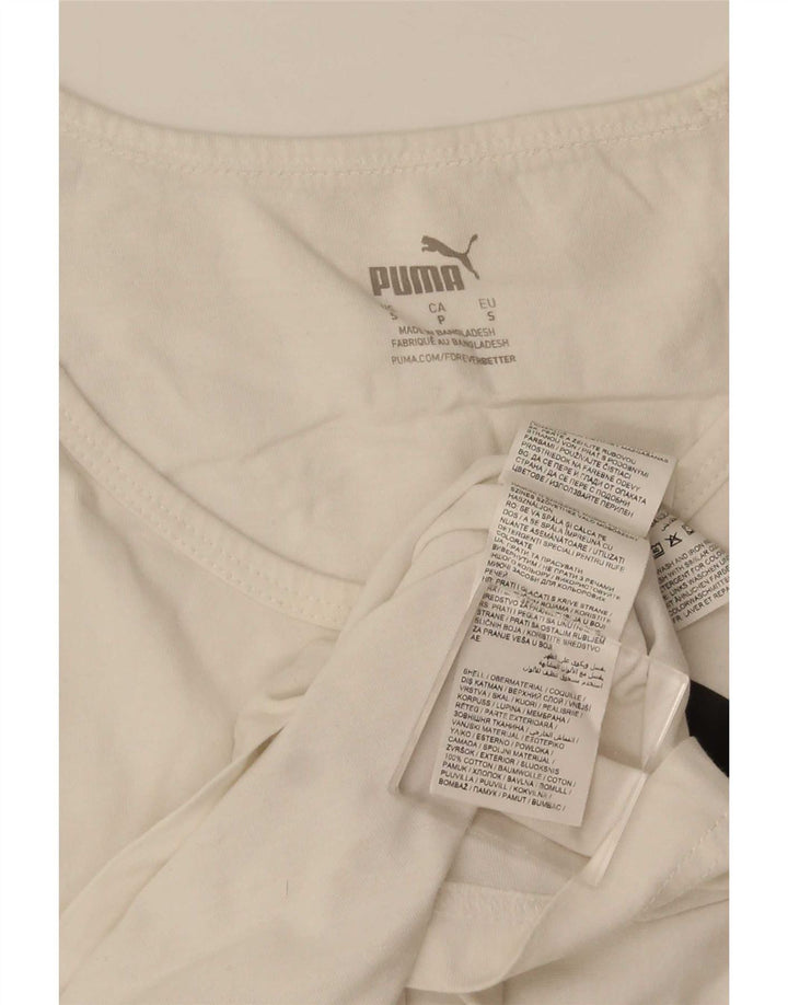 Canotta grafica da uomo Puma Small in cotone bianco