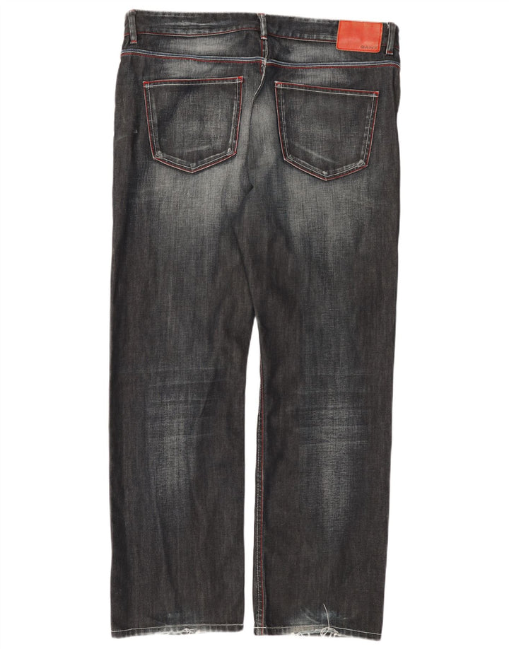Jeans dritti da uomo GANT W38 L32 cotone nero