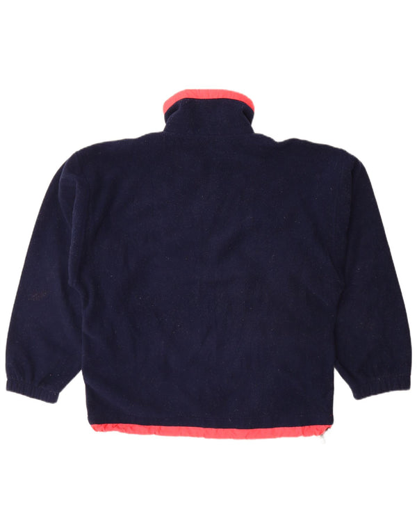 Maglione in pile da uomo con zip e collo Astrolabio, grande, colore blu navy