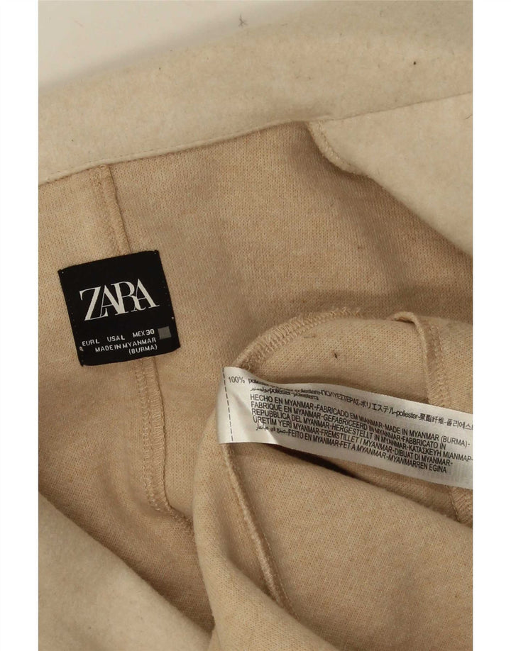 Soprabito aperto da donna Zara UK 16 grande poliestere beige