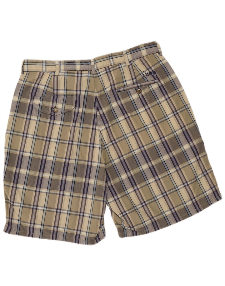 Pantaloncini chino da uomo IZOD W34 cotone a quadri kaki grandi