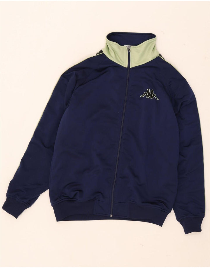 Giacca da ginnastica grafica da uomo Kappa Small Blu Navy Colourblock