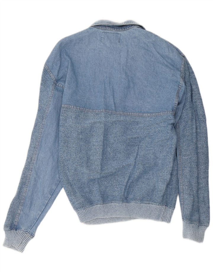 Maglione da uomo Malagrida con collo alto in cotone blu medio