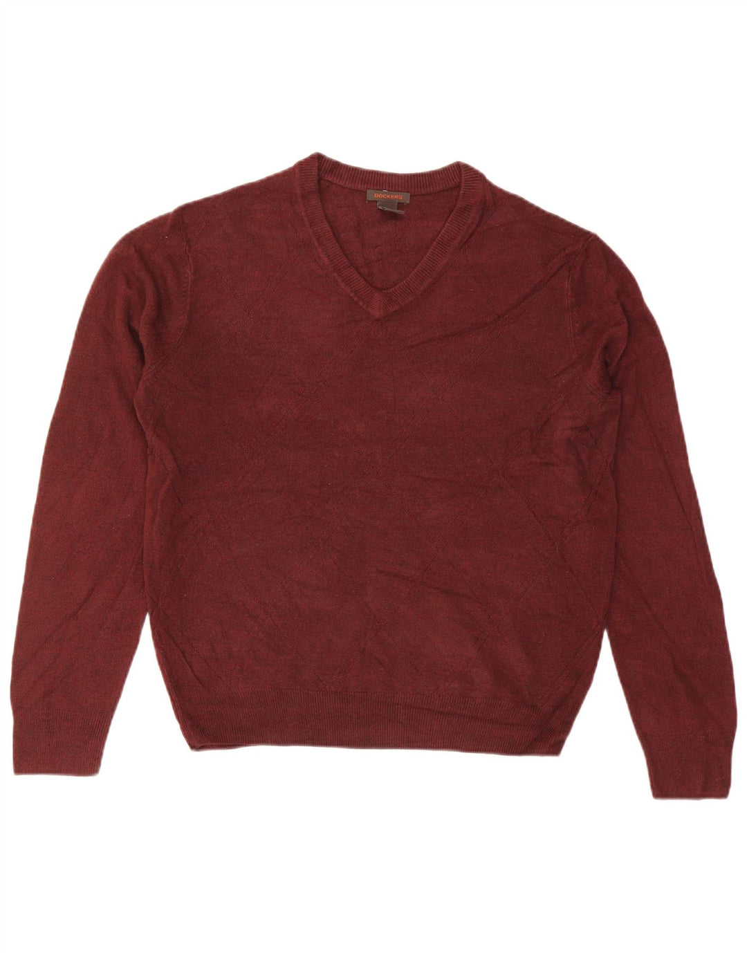 Maglione da uomo con scollo a V Dockers grande acrilico bordeaux