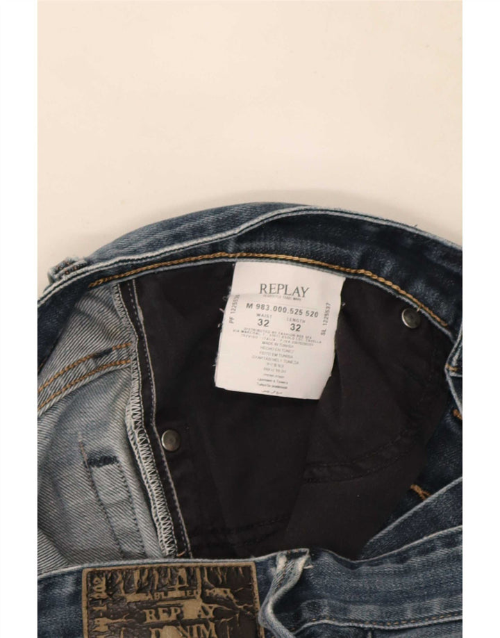 Jeans slim da uomo Replay W32 L32 cotone blu
