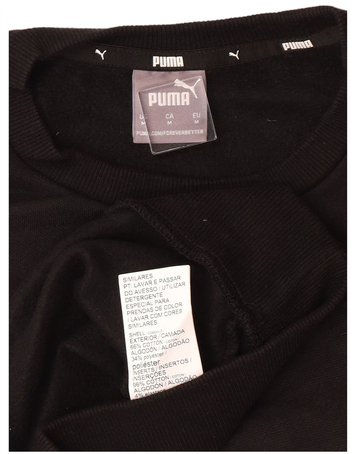 Felpa grafica da uomo PUMA, maglione, cotone color block medio nero