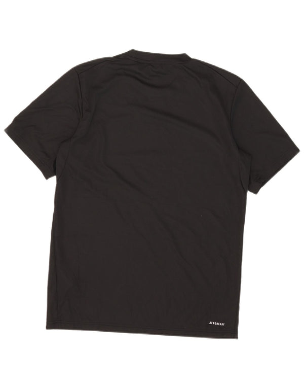 T-shirt Adidas Aeroready da uomo piccola piccola in poliestere nero