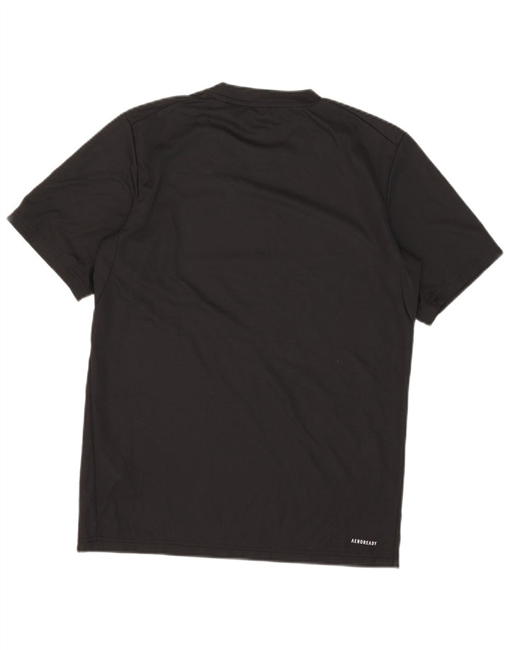 T-shirt Adidas Aeroready da uomo piccola piccola in poliestere nero