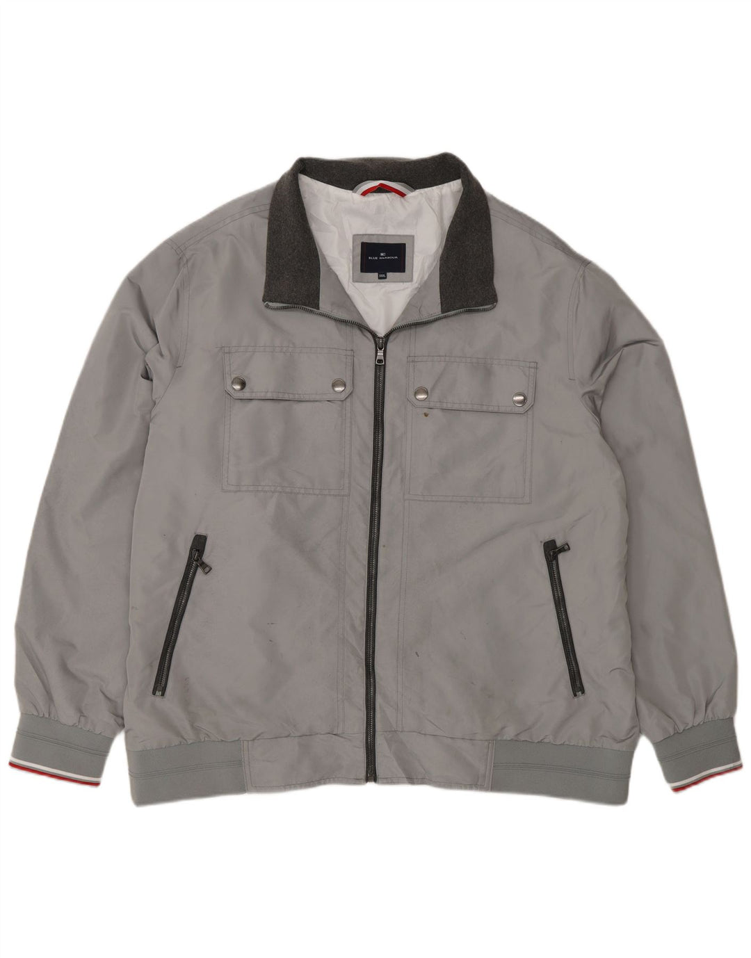 Giubbotto bomber da uomo Marks & Spencer blu Harbour 3XL poliestere grigio
