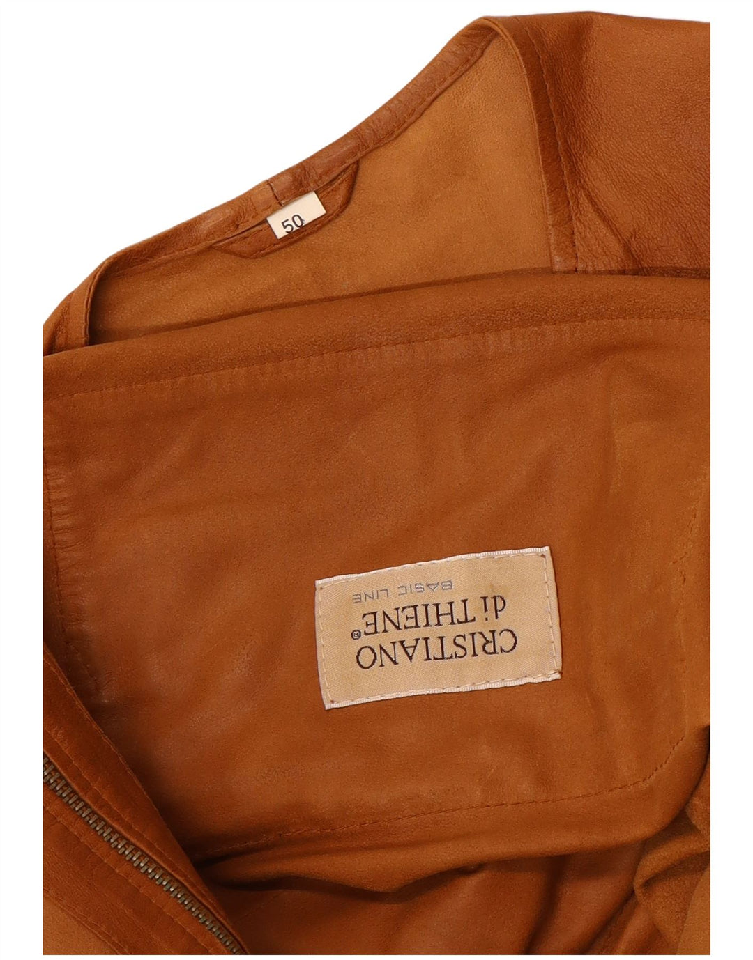 CRISTIANO DI THIENE Gilet Utilitario in Pelle da Uomo IT 50 Large Marrone