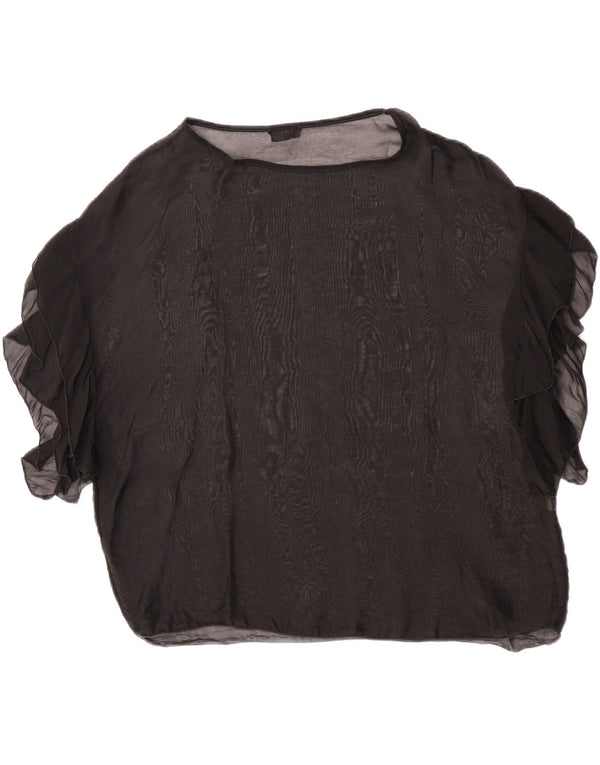 Camicetta oversize trasparente da donna King Kong Top UK 10 piccola seta nera