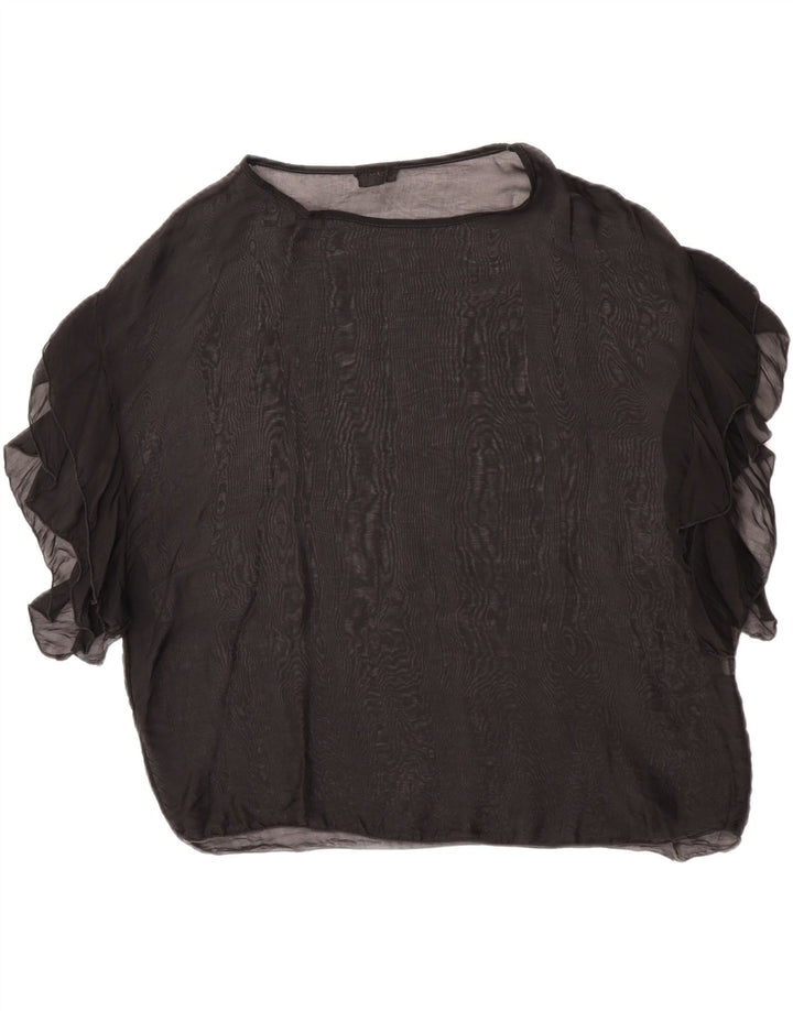 Camicetta oversize trasparente da donna King Kong Top UK 10 piccola seta nera