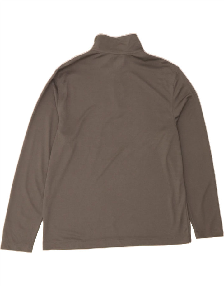 IZOD Mens Zip Neck Pullover Tracksuit Top Large Grey Polyester Vintage Izod and Second-Hand Izod from Messina Hembry 