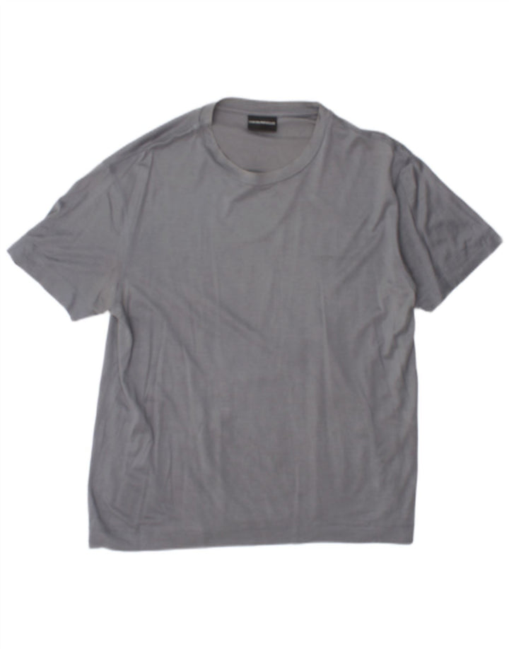 T-shirt da uomo Emporio Armani Top Large in Lyocell grigio