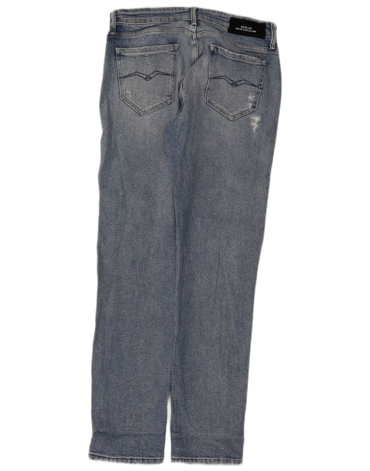 Jeans affusolati effetto consumato Replay da donna W30 L31 Blu