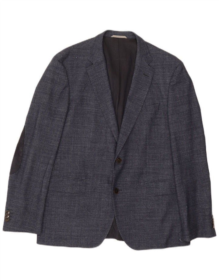 Giacca blazer da uomo a 2 bottoni Hugo Boss EU 52 XL Lana blu navy