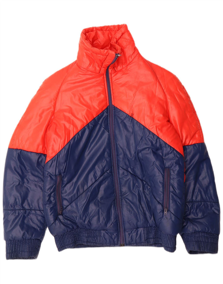 MARILENA Giubbotto Imbottito Uomo IT 50 Large Blu Navy Colourblock Poliammide