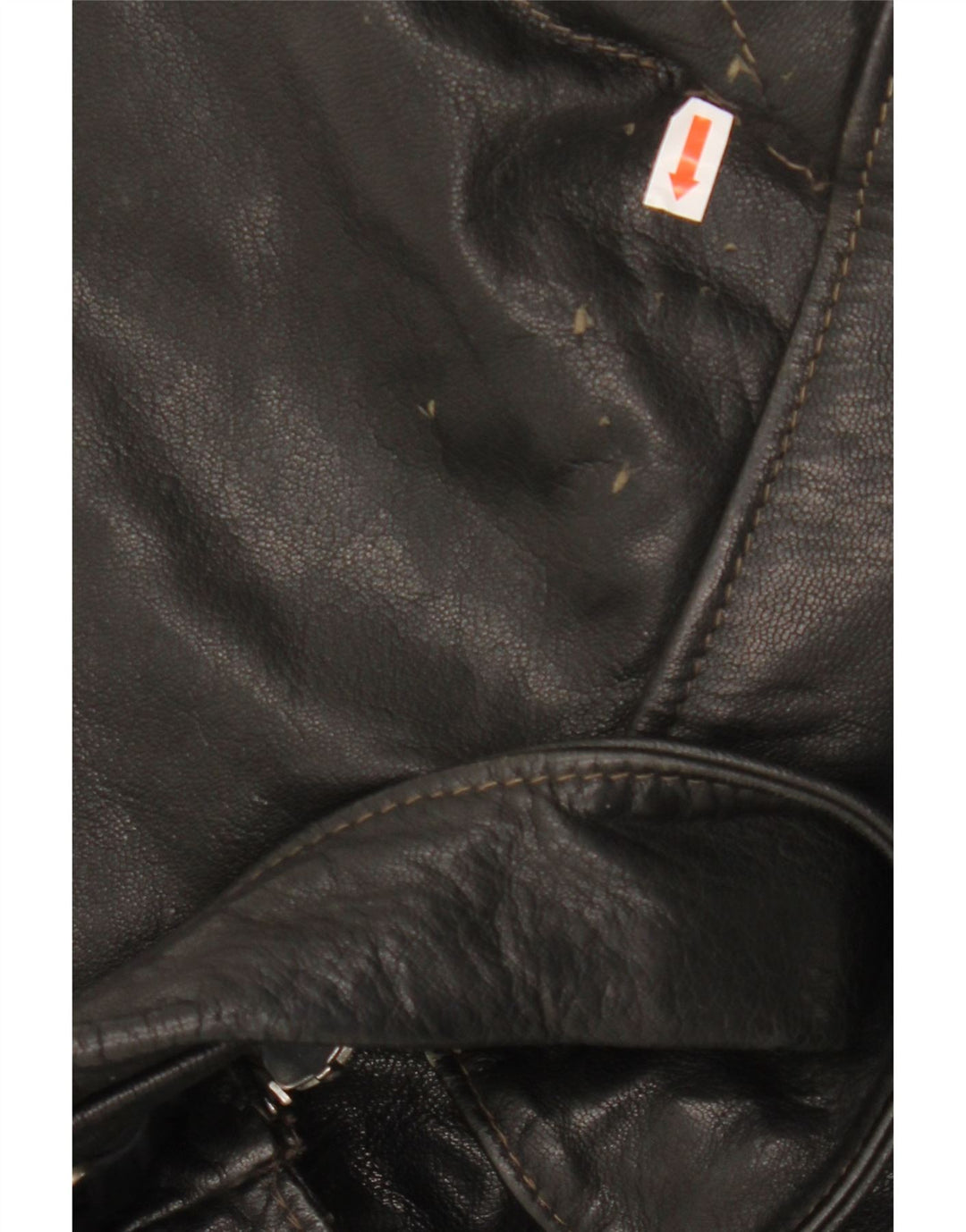 Giacca in pelle da uomo VINTAGE UK 40 grande in pelle nera