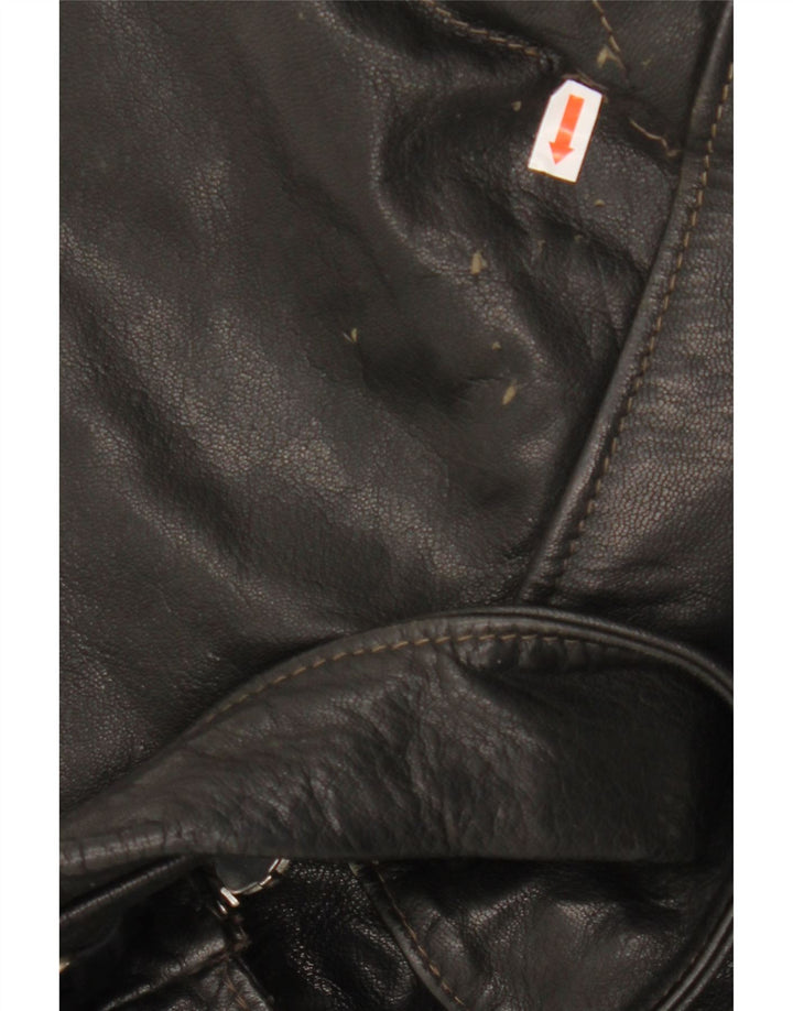 Giacca in pelle da uomo VINTAGE UK 40 grande in pelle nera