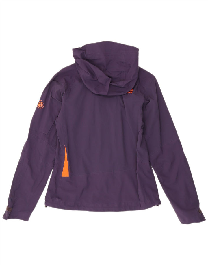 Giacca antipioggia con cappuccio da donna Jack Wolfskin UK 10 Small Viola Poliammide