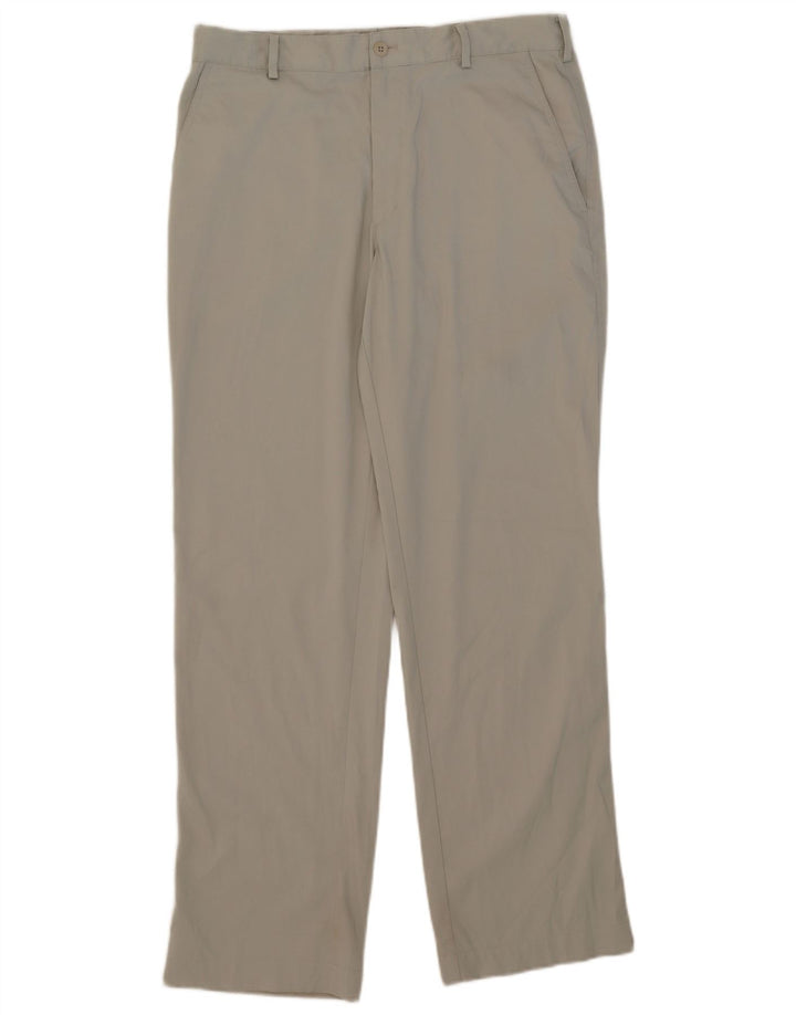 Pantaloni chino dritti Nike da uomo Dri Fit W32 L32 poliestere beige