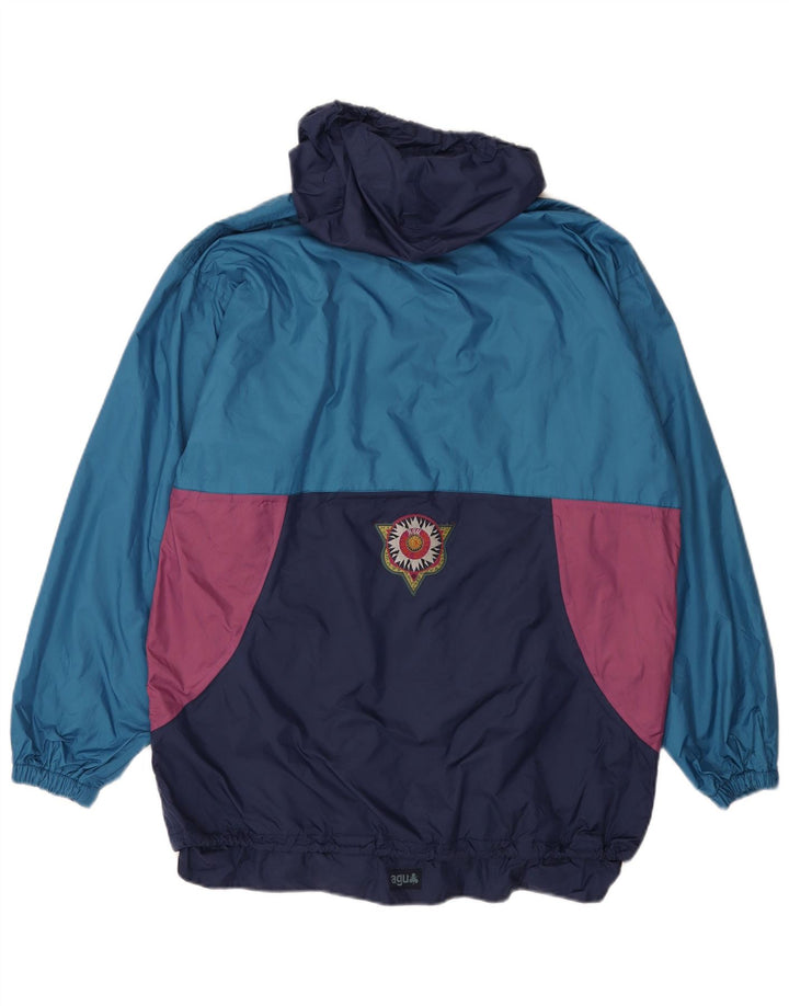 Giacca antipioggia da uomo con cappuccio Agu UK 36 Small Blue Colourblock in poliammide