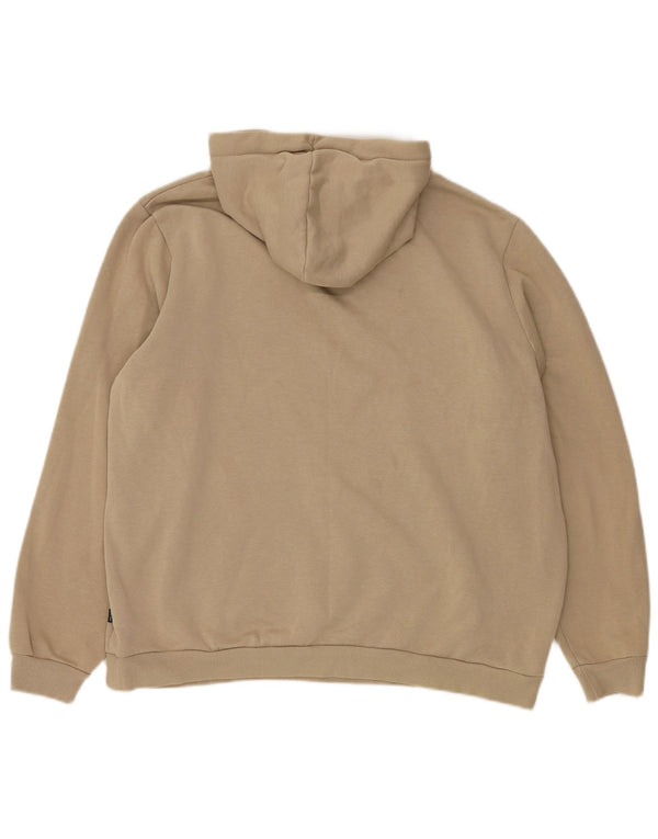 Felpa con cappuccio grafica PUMA da uomo XL in cotone beige