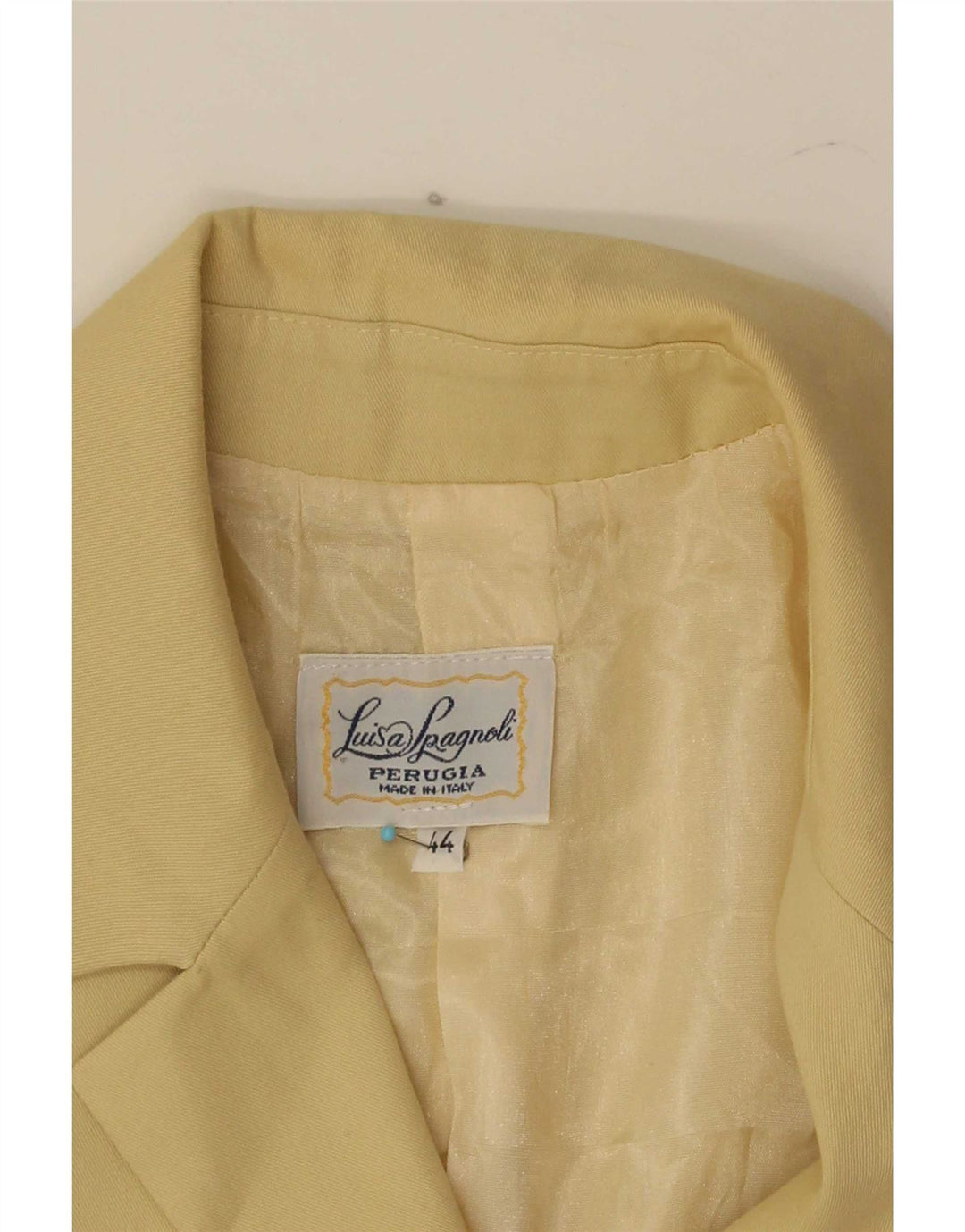Giacca Blazer 3 Bottoni Donna Luisa Spagnoli IT 44 Cotone Giallo Medio
